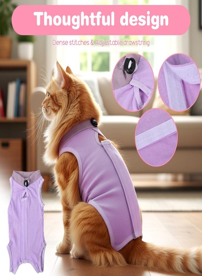Elegaperma 2 Pcs Cat Surgery Recovery Suit, Surgical Suit for Cats, Cat Post Surgery Suit with Belly Protection, Spay Suits for Female Cats After Surgerys for Abdominal Wounds or Skin Diseases (M) - Image 4